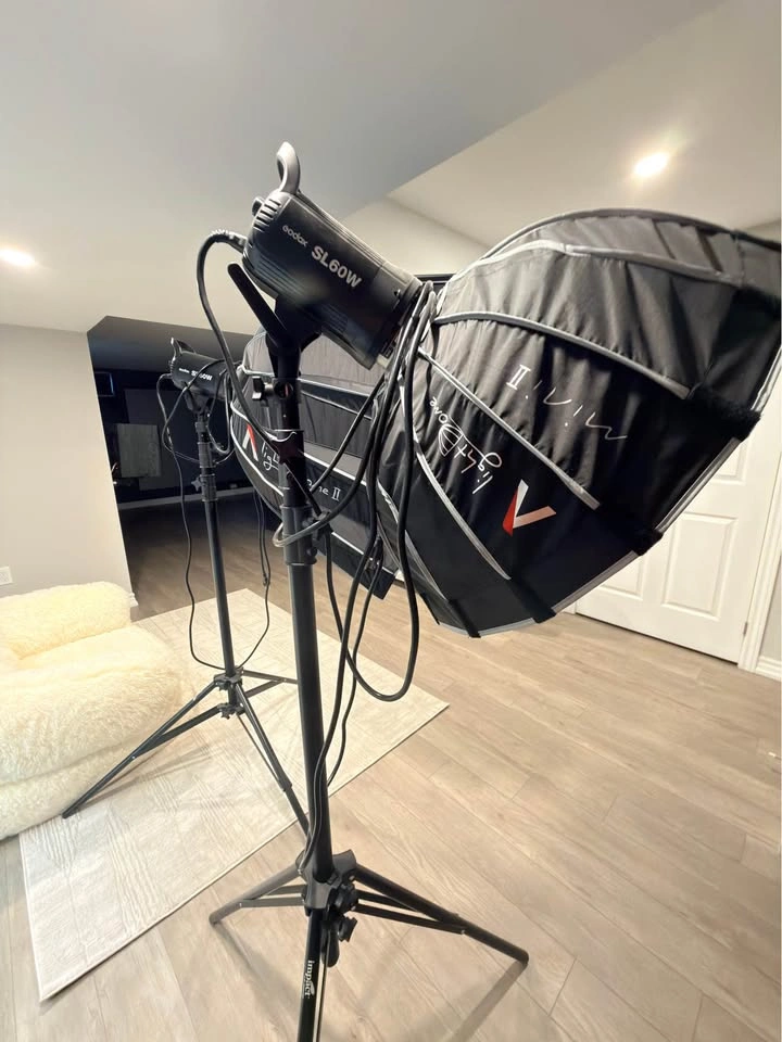 Two Godox SL60W Lights w Light Dome II Softboxes - photo 3
