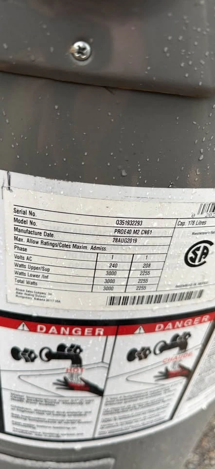 Rheem Classic Series Professional 40-Gallon Electric Water Heate - photo 2