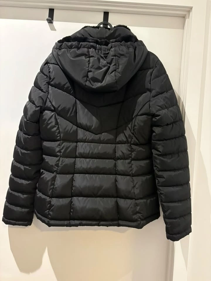 Calvin Klein women's hooded puffer jacket, black, S - photo 2