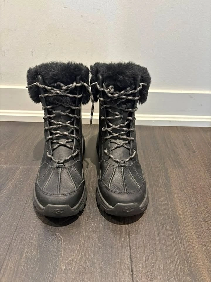 UGG black winter snow boots, women's US 6