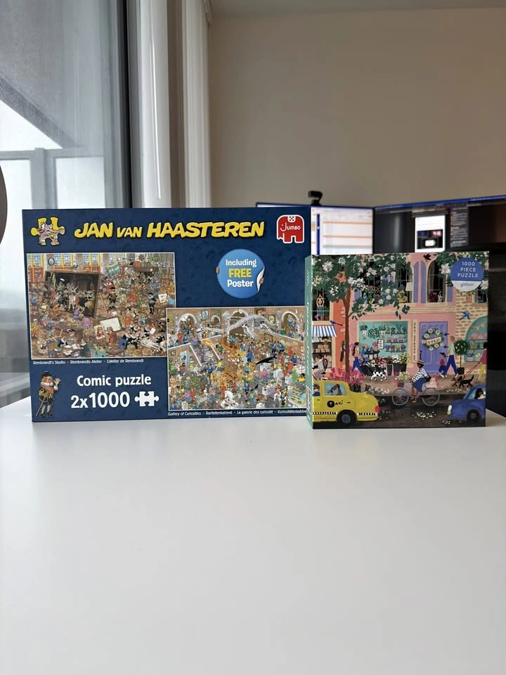 Jan van Haasteren 2x1000 & Galison 1000 Piece Jigsaw Puzzles