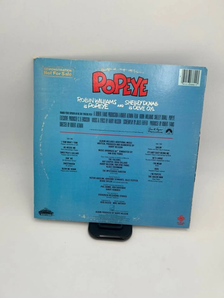 Popeye Movie Soundtrack Vinyl LP (1980) - Rare Promo Pressing - photo 4