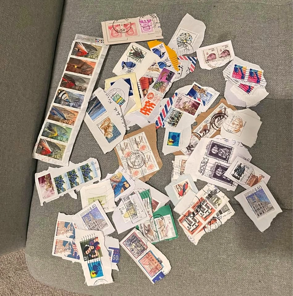 Lot of used stamps from around the world