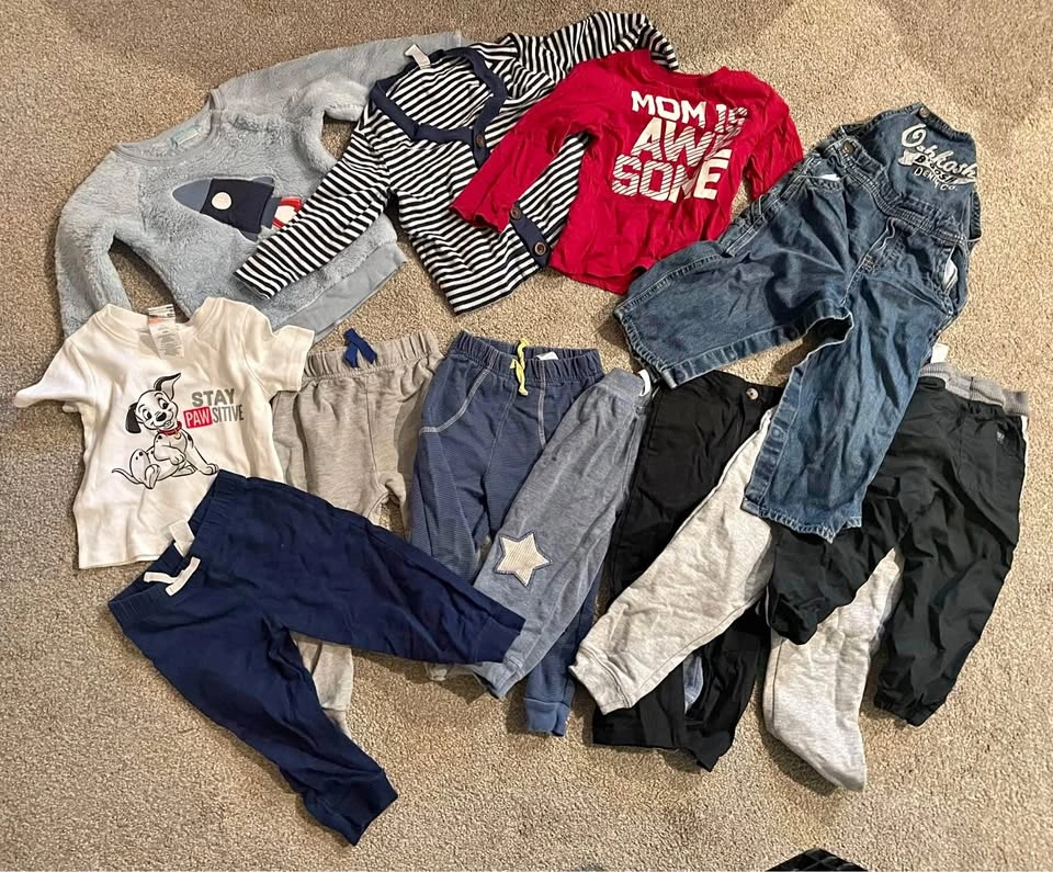 12 piece fall/winter clothing lot, size 24 months