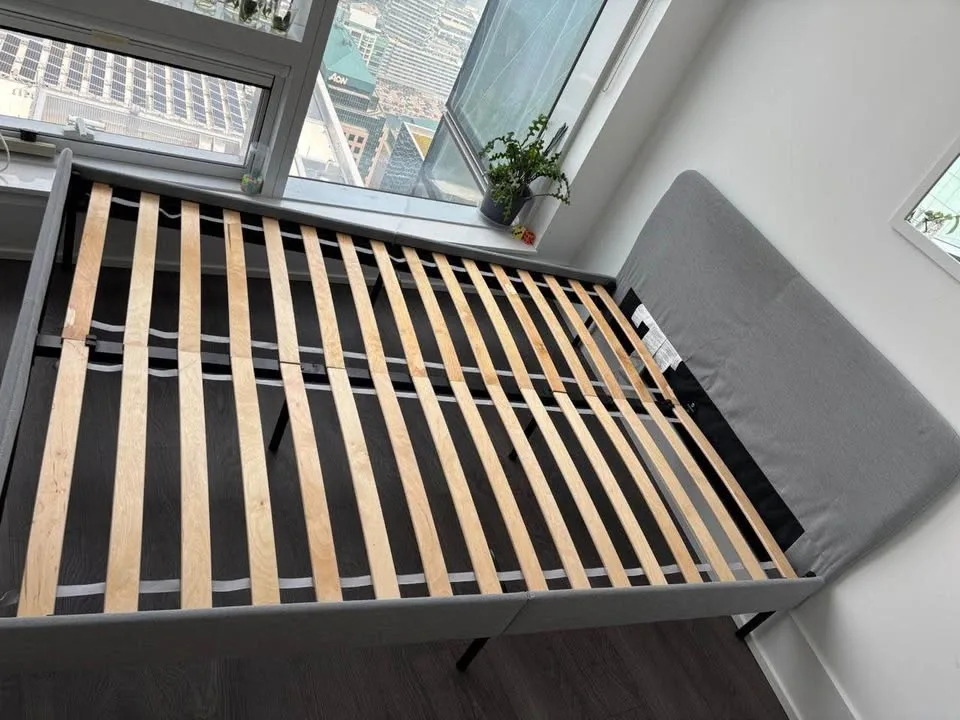 IKEA Slattum Upholstered Full Bed Frame