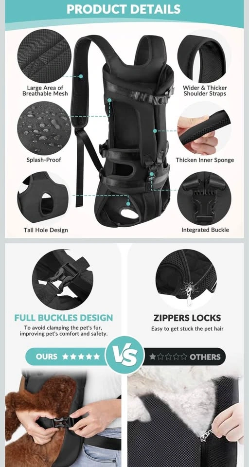 Dog Carrier Backpack (XL) upto 35lbs - photo 4