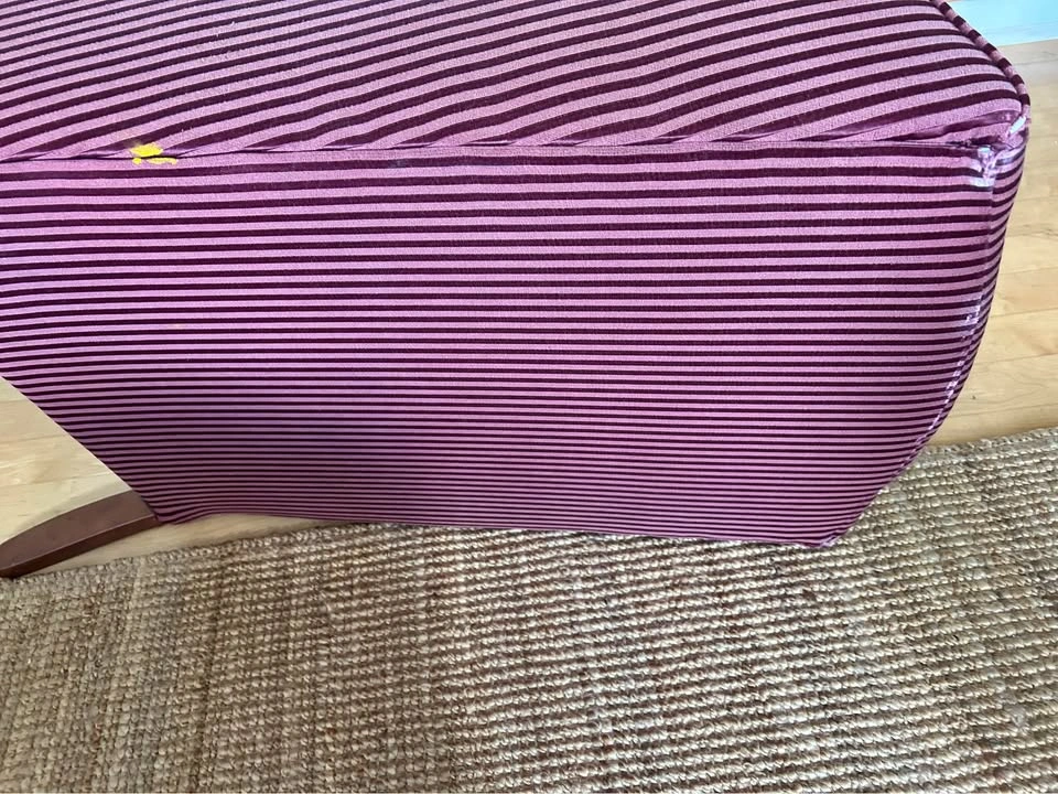 Striped Wingback Armchair (some minor wear on the back) - photo 4