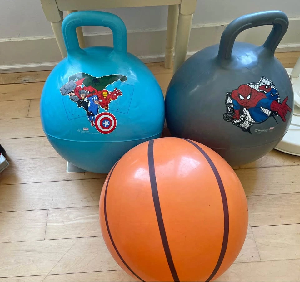 $5 All Toddler Hedstrom Marvel Hopper Balls and Basketball Set