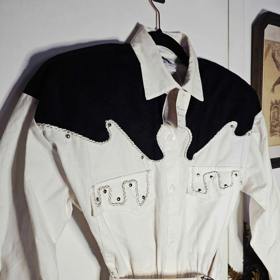 Vintage 80s Western Jumpsuit Size 7/8 NWT Dolly Parton Style - photo 2