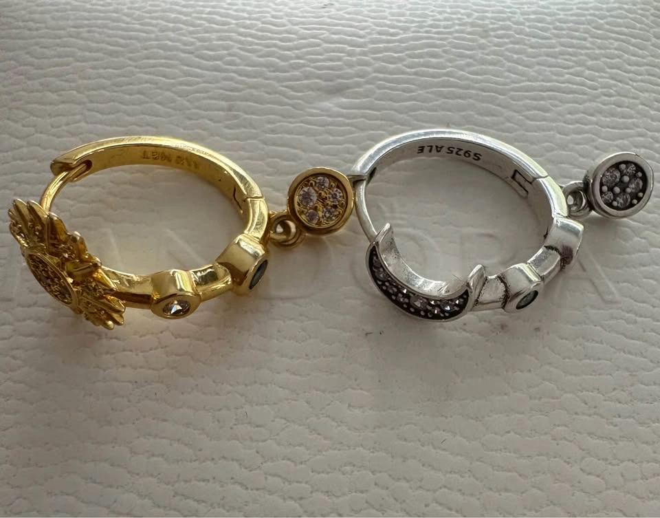 Pandora Celestial Sun and Moon Hoop Earrings - photo 2