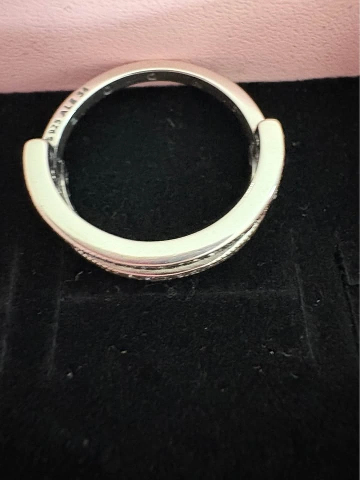 Pandora Double Band Clear Stone Ring - photo 2