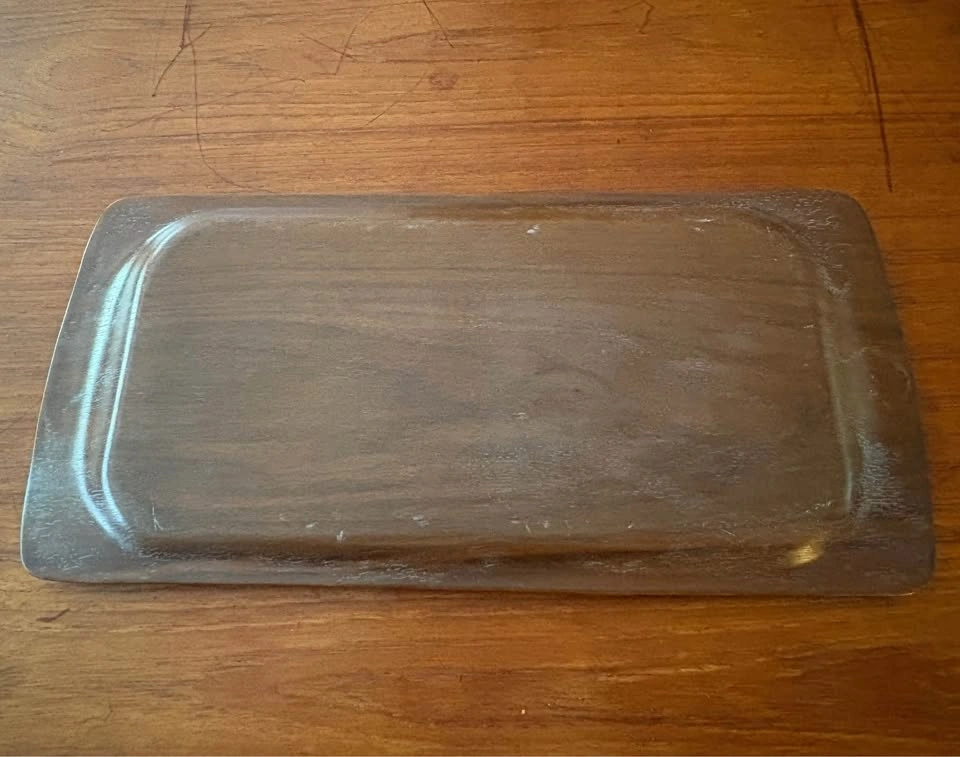Vintage 1940’s Carved Mid-Century Wooden Serving Tray - photo 2