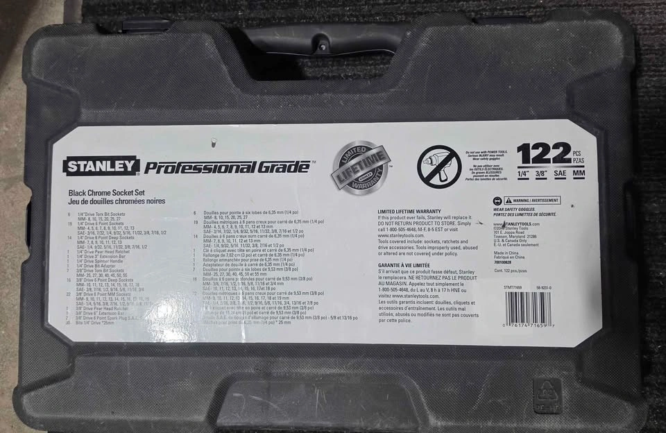 🔧 STANLEY PROFESSIONAL GRADE 122-Piece Socket Set - photo 4