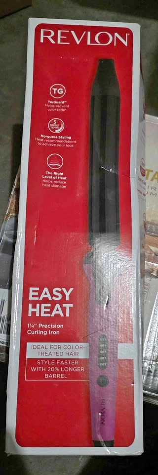 REVLON EASY HEAT 1" PRECISION CURLING IRON OPEN BOX