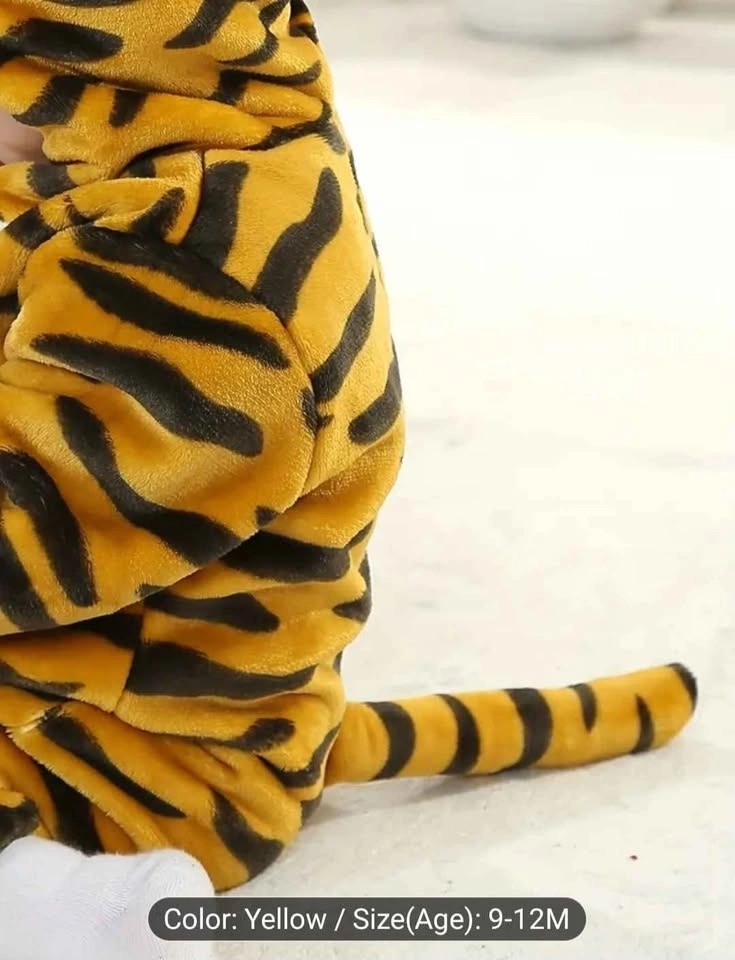 9-12 Month Baby Tiger Halloween Costume Romper - photo 3