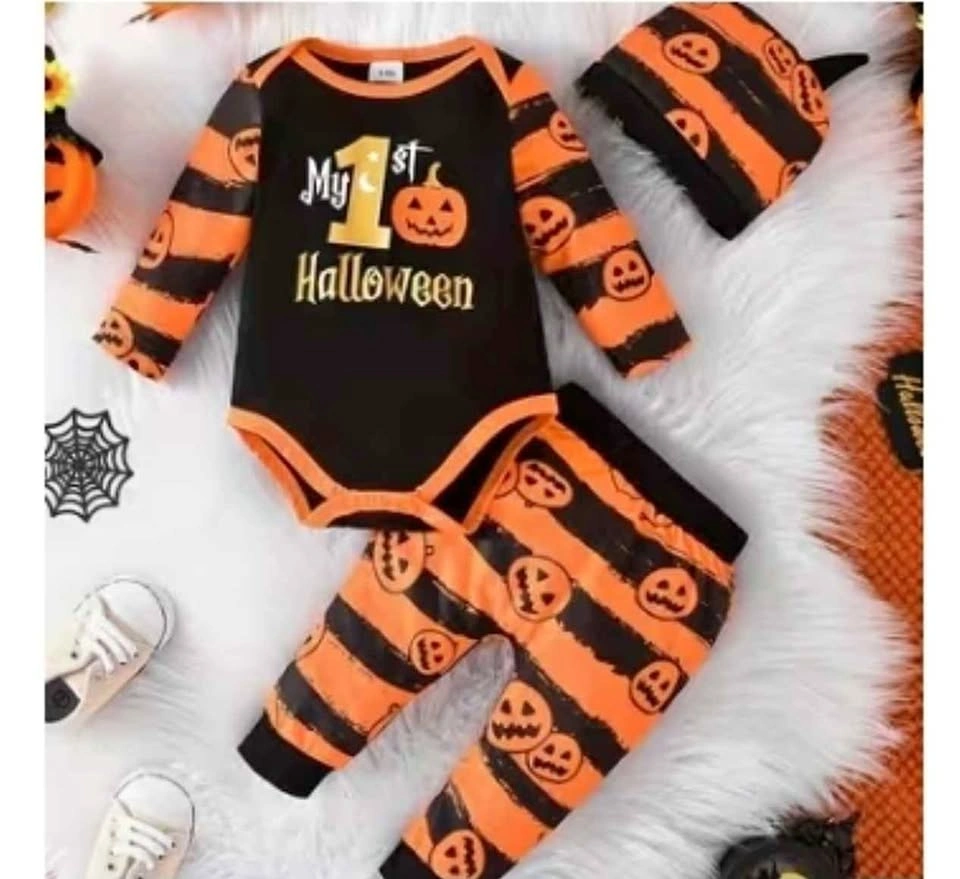 0-3 months 3pcs Newborn Baby Boy & Girl Halloween Outfit