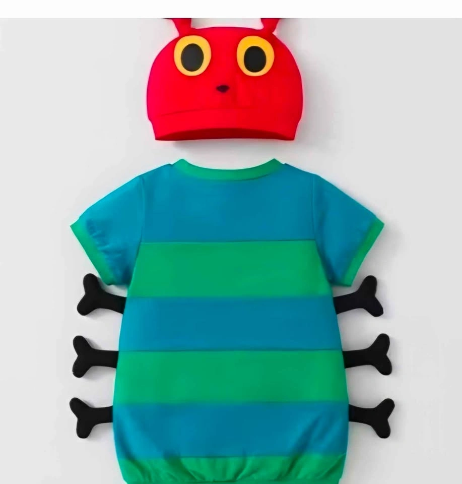 6-9 month baby Caterpillar Halloween costume with cap - photo 2