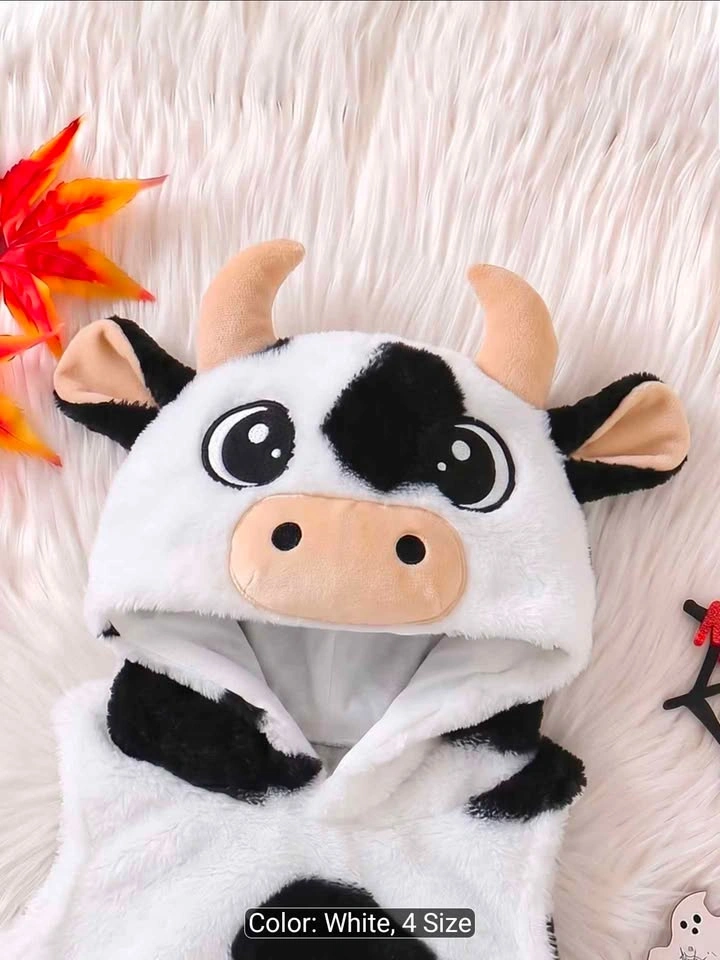 6-9 month baby's Cow Hooded Sleeveless Romper - photo 4