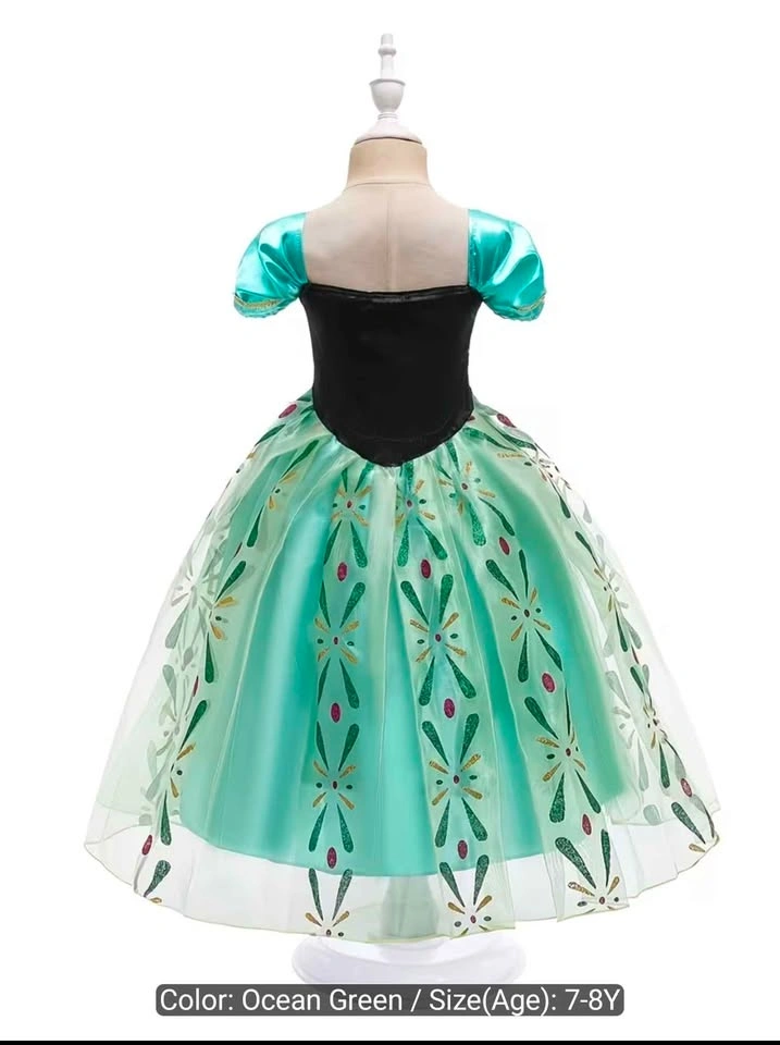 Girls' Retro Mesh Skirt Puff Dress - Size 130 - photo 2