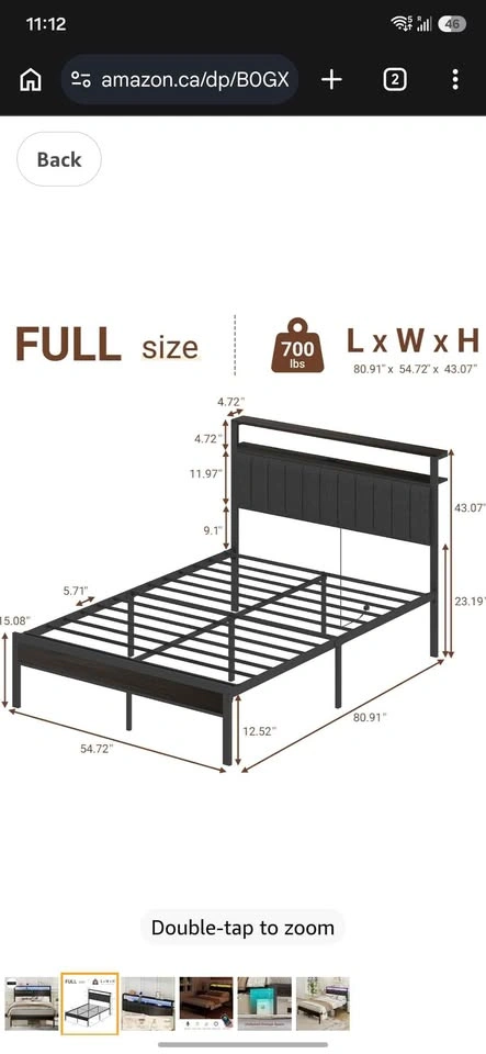 Full size bed frame - photo 2