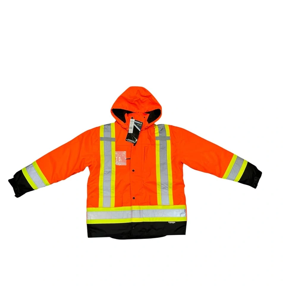 NEW Terra High-Visibility 7-in-1 Waterproof Safety Jacket - Larg