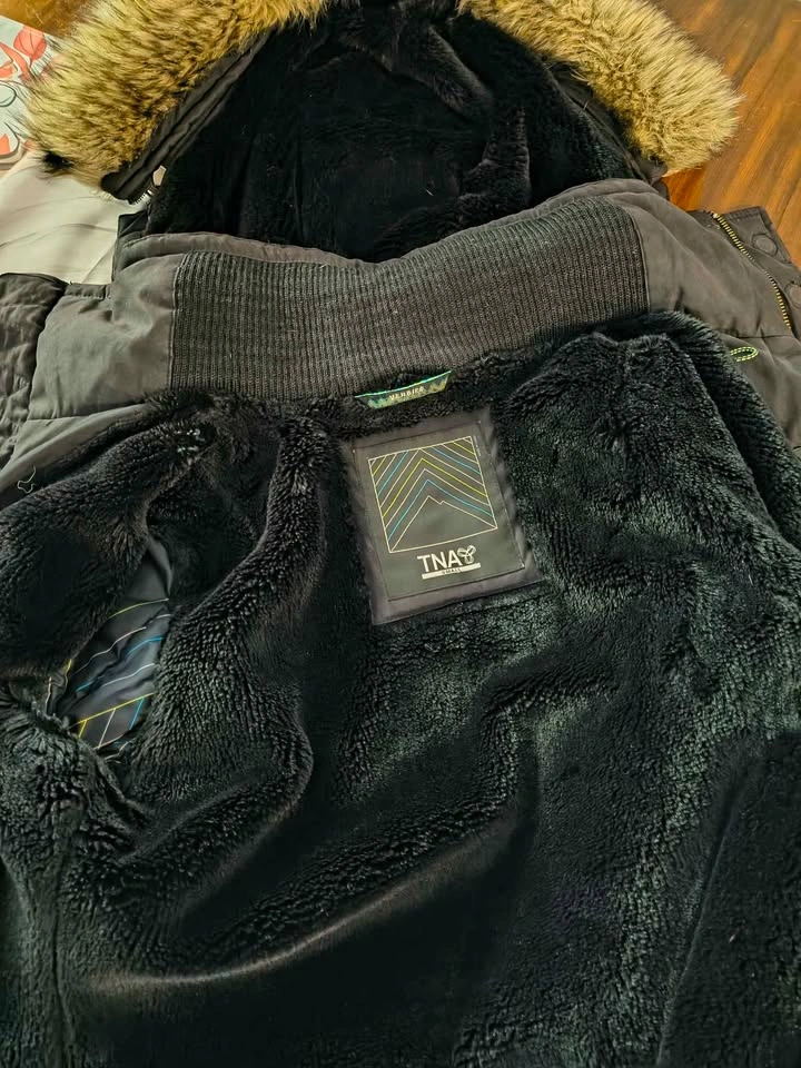 TNA Verbier Parka Jacket Size Small Black - photo 3