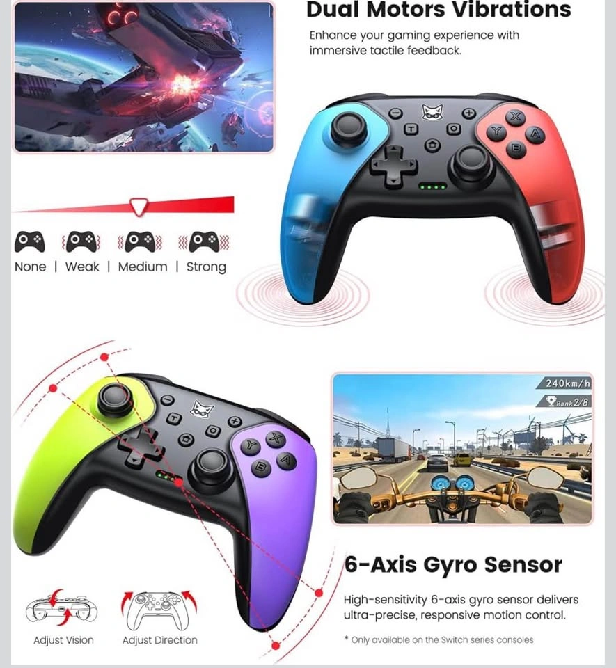 2 Pack Wireless Switch Controller for Switch/Lite/OLED - photo 5