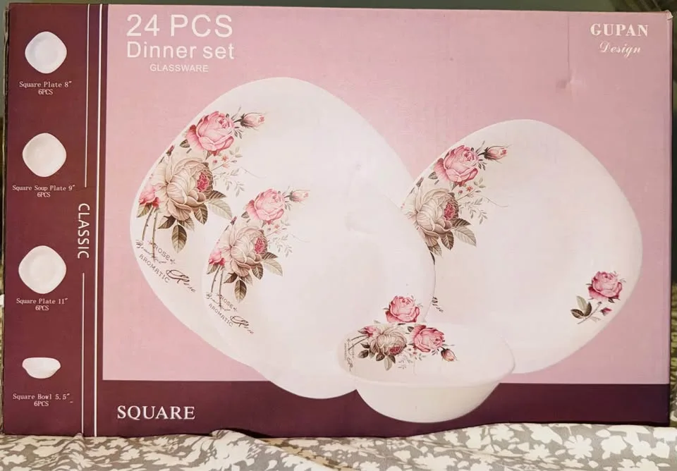 🍽✨ 24-Piece Glassware Dinner Set image indicator(2)