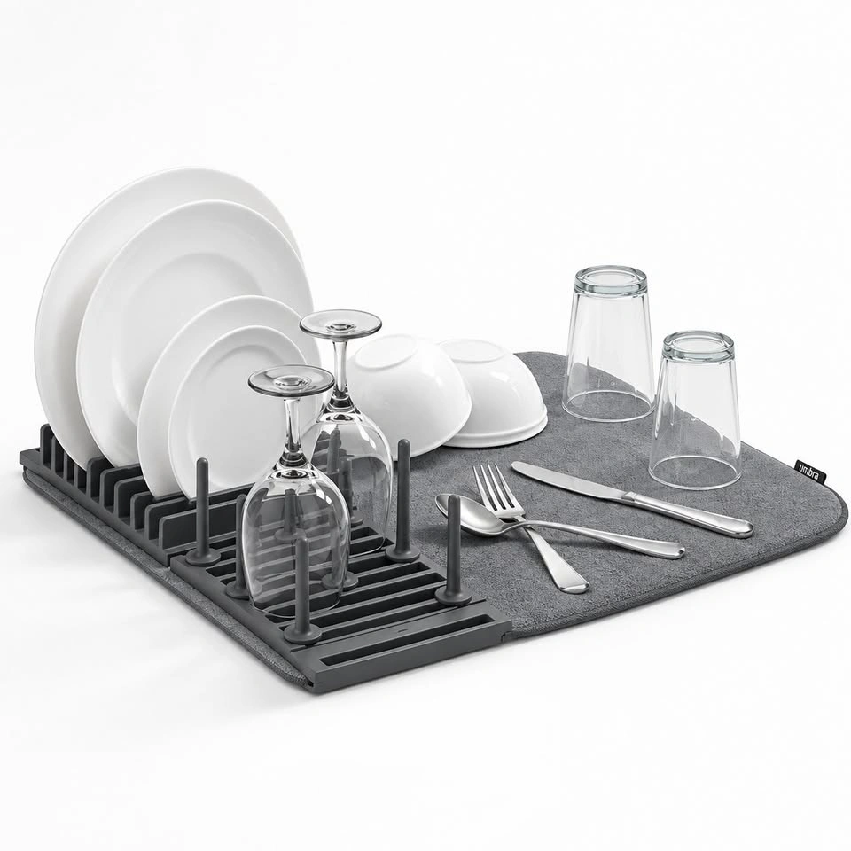 Umbra UDry Peg Drying Rack with Mat – Charcoal - photo 2
