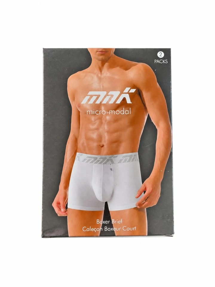 MNK Micro Modal Boxer Brief 2-Pack – Gray, Size S - photo 3