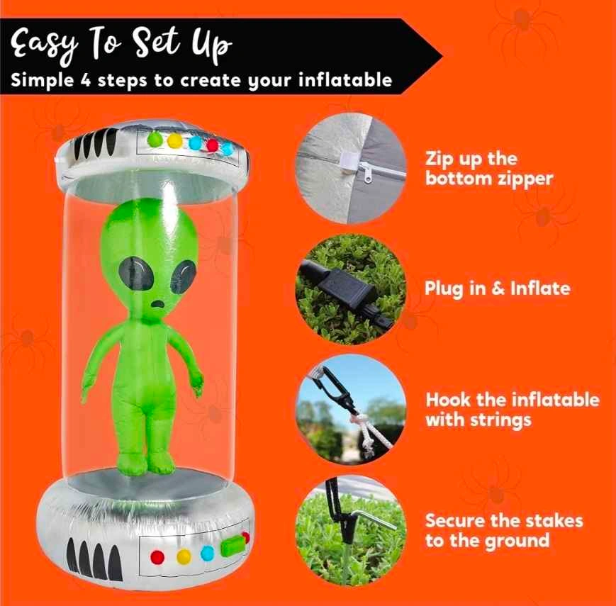 Halloween decoration Joiedomi 7 ft Alien Inflatable - photo 5