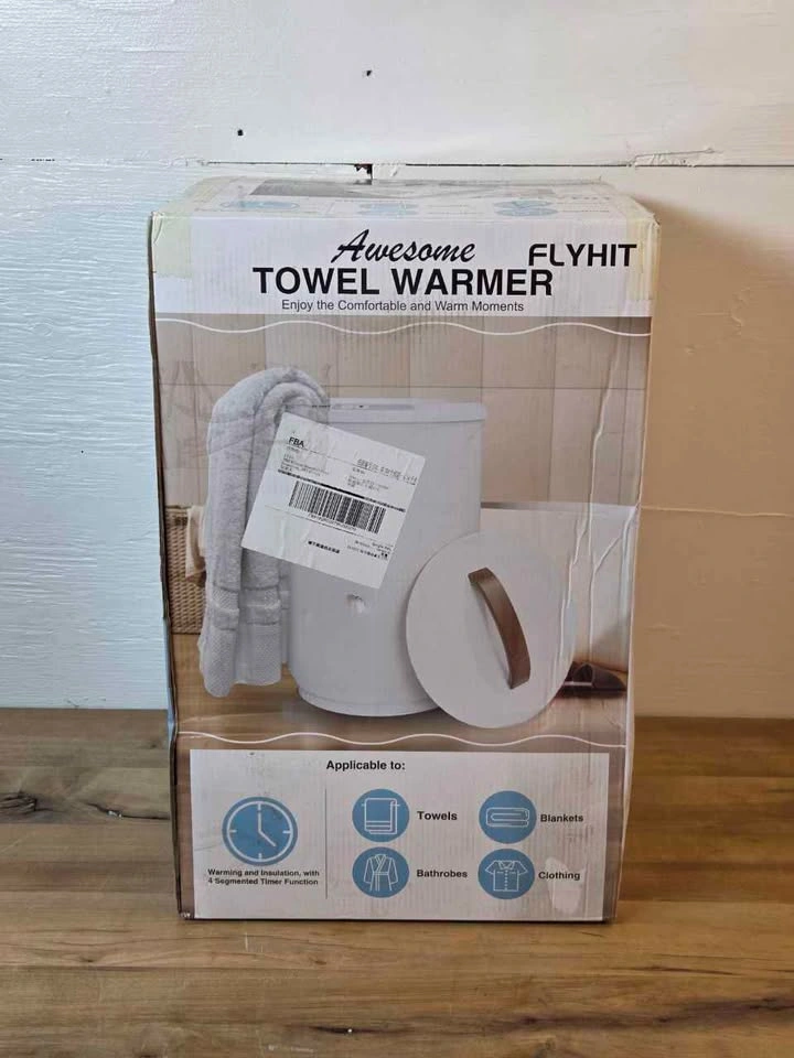 SAMEAT Large Heated Towel Warmer Bucket with Wood Handle - photo 3