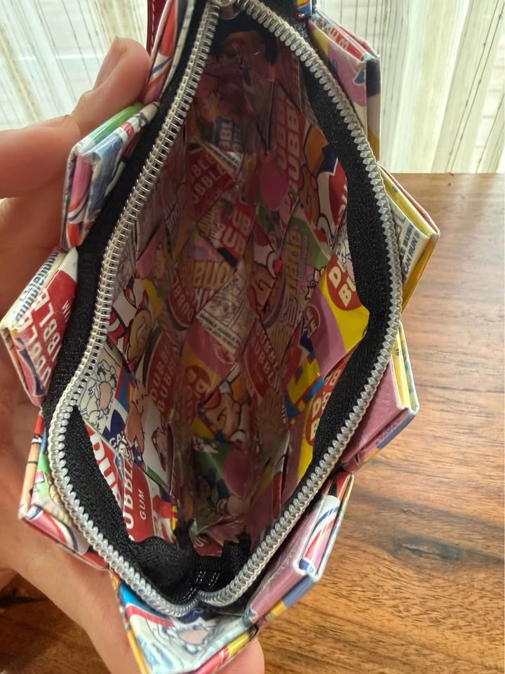 NAHUI OLLIN DOUBLE BUBBLE GUM WRAPPER WRISTLET / CLUTCH - photo 3