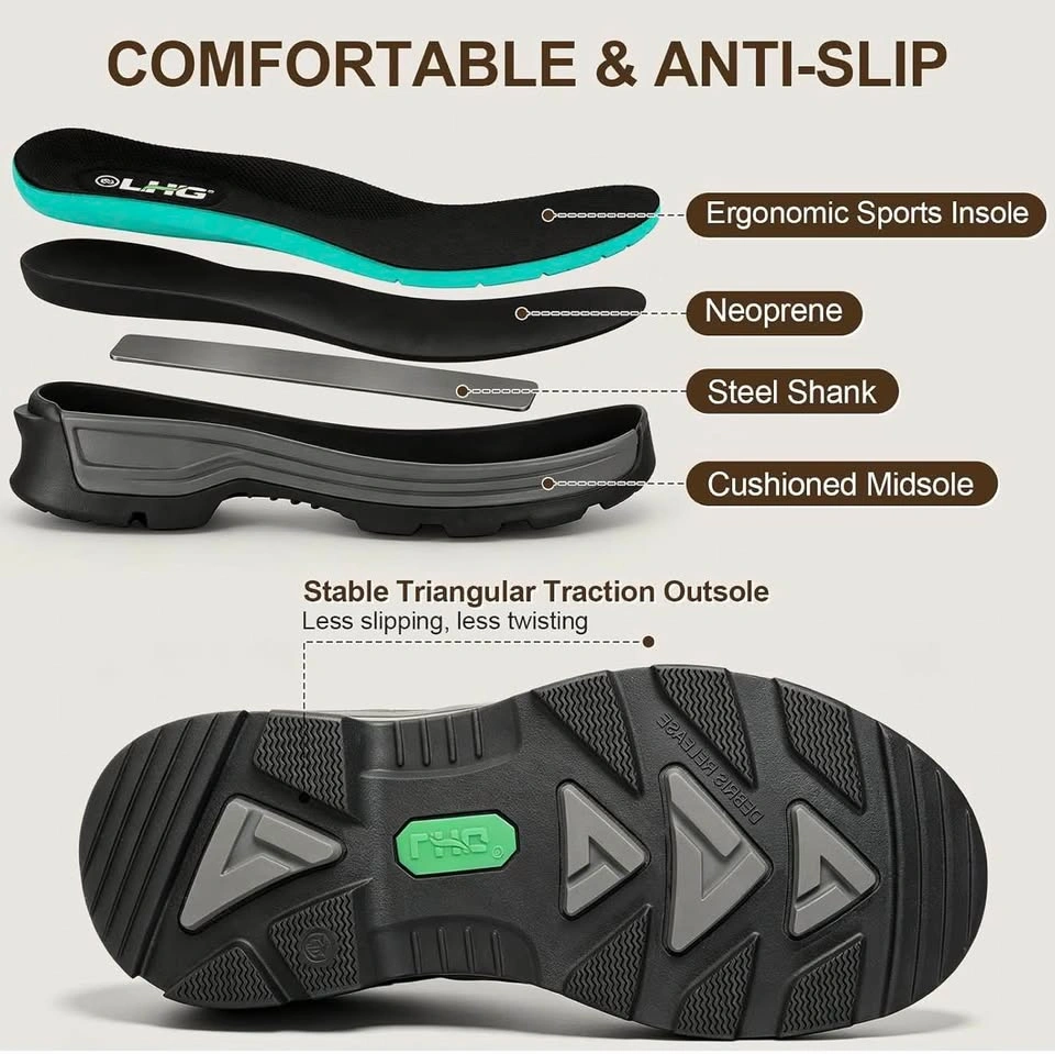 Men's Mid Calf Waterproof Rubber Rain Boots - photo 5