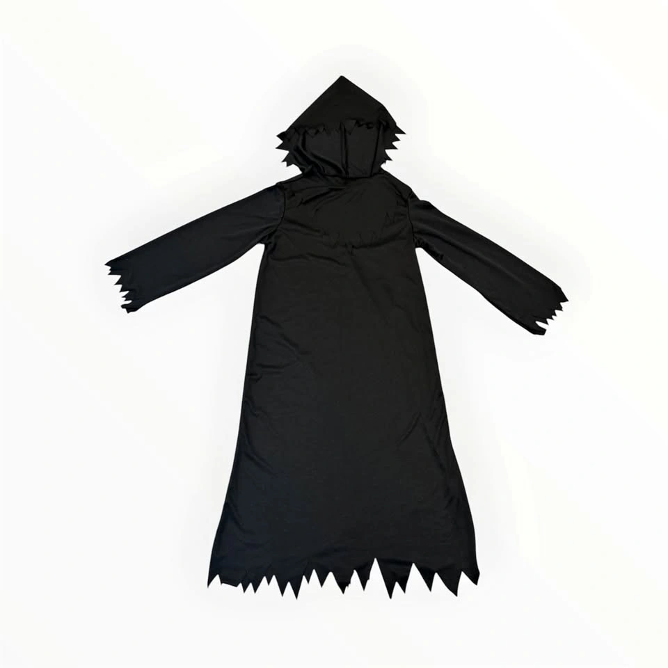 Black Hooded Halloween Costume Robe - L (#119)