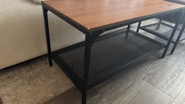 IKEA FJALLBO Medium table - Wood and Black metal - photo 2