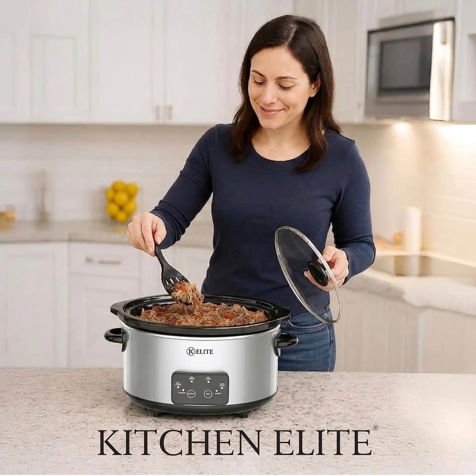 Stainless Oval Programmable Slow Cooker, 4 Qt - photo 2