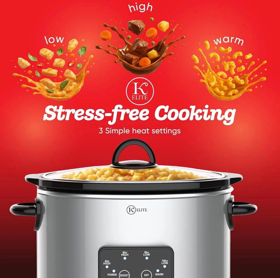 Stainless Oval Programmable Slow Cooker, 4 Qt - photo 5