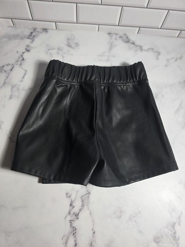 Okie Dokie Girls Black Faux Leather Elastic Waist Skort, Size 2T - photo 2
