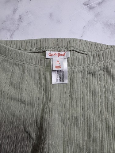 Cat & Jack Girls 2T/3T Green 2pc Cotton Knit Shorts Set - photo 5