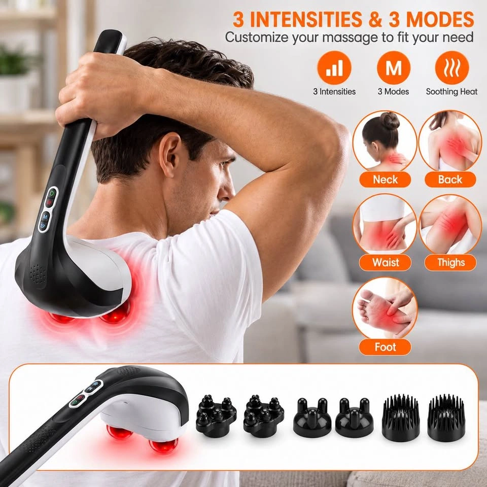 SNAILAX Cordless Handheld Massager with Heat – Brand New Open Bo - photo 2
