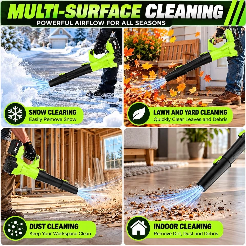 21V Cordless Leaf Blower – 2 Batteries & Charger - photo 4