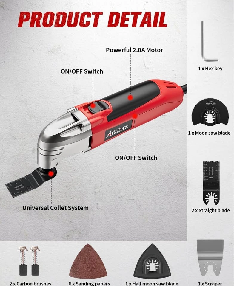 AVID POWER Oscillating Multi Tool – 22,000 OPM - photo 4