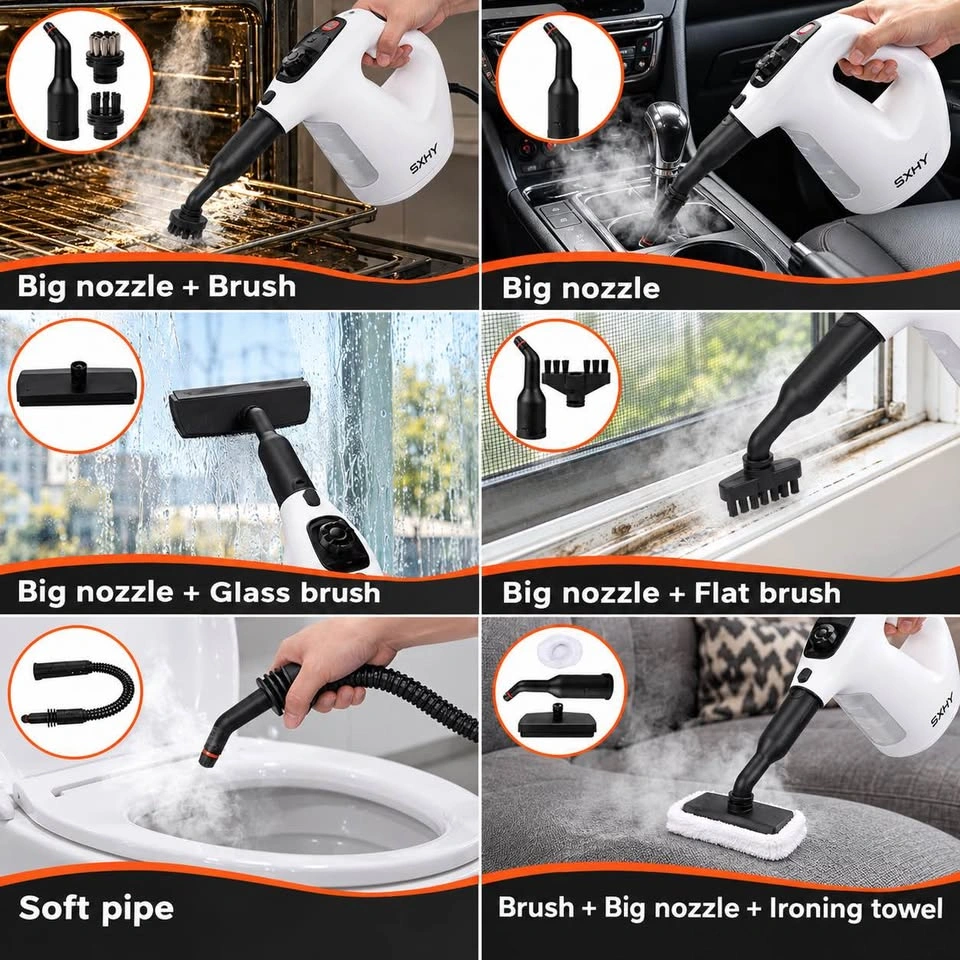 SXHY Handheld Steam Cleaner 1400W – 400ml – Complete Accessory K - photo 5