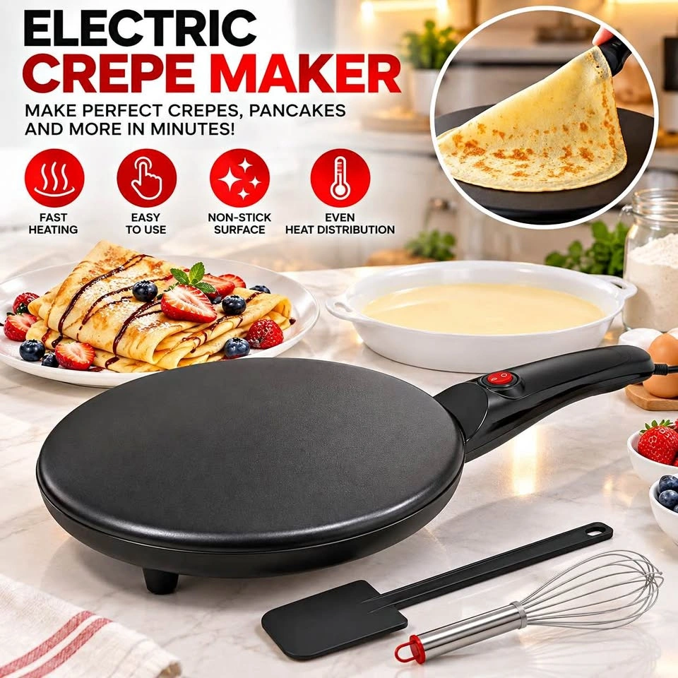 NutriChef Electric Crepe Maker – Non-Stick