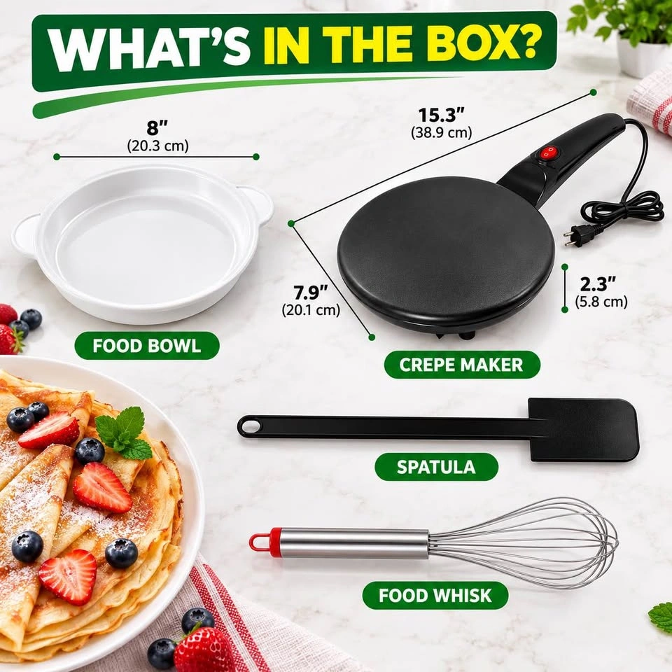 NutriChef Electric Crepe Maker – Non-Stick - photo 2