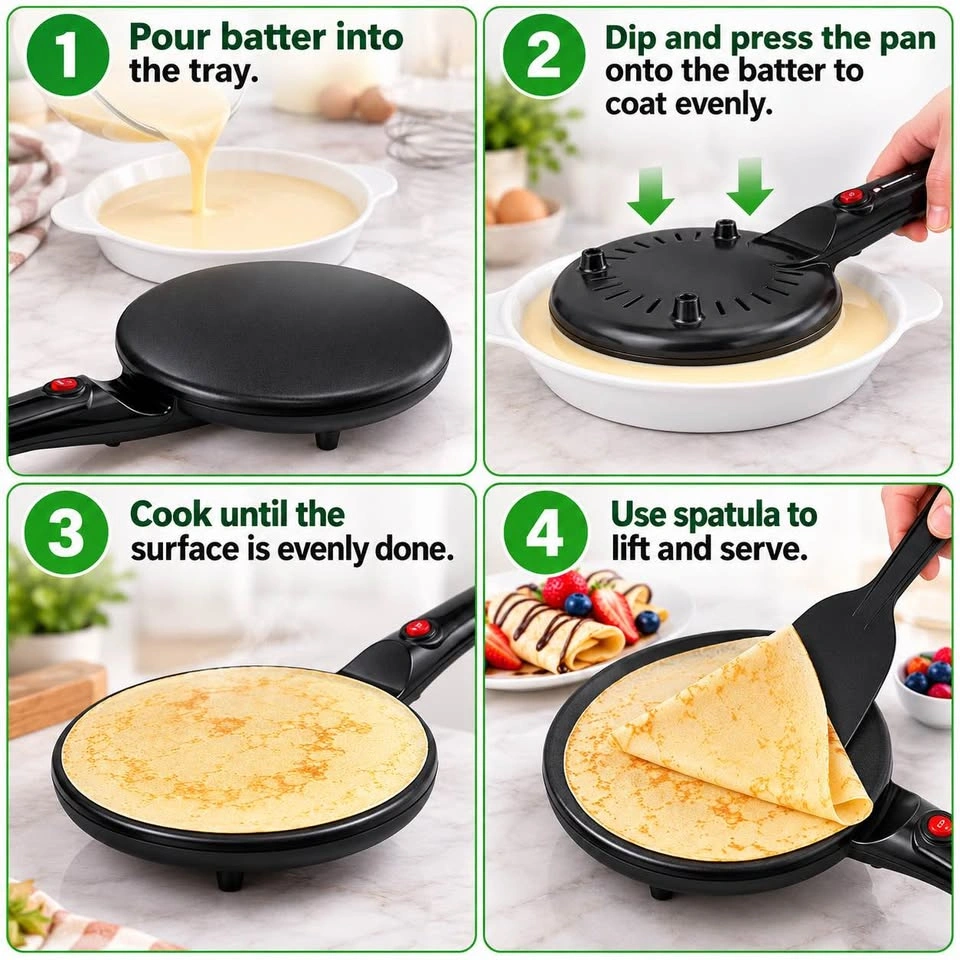 NutriChef Electric Crepe Maker – Non-Stick - photo 3