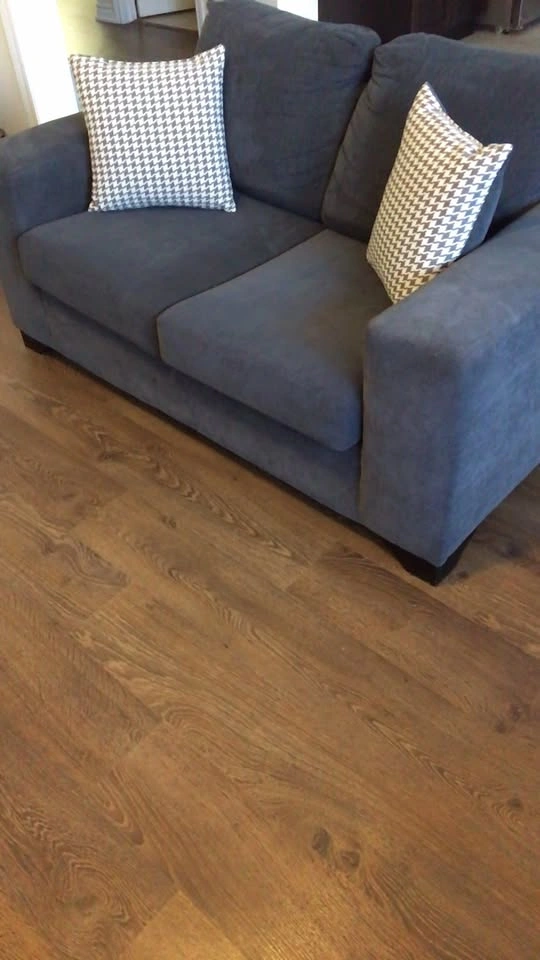 Dark Gray Sofa with Houndstooth Pillows - photo 3