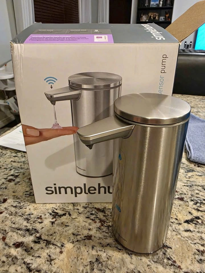 Simple human 9 Oz Brushed Stainless Steel Handsoap Dispenser