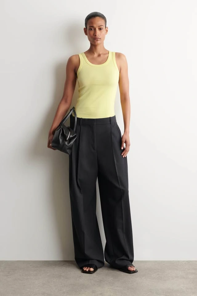 COS Ribbed Cotton Tank Top Yellow Size S NWT - photo 4